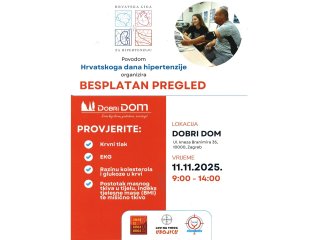 POZIV NA BESPLATAN PREGLED – “Lov na tihog ubojicu”