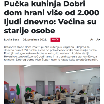 Dobri Dom u fokusu. O našem radu piše mirovina.hr