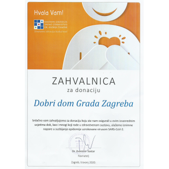 Zahvalnica za donaciju